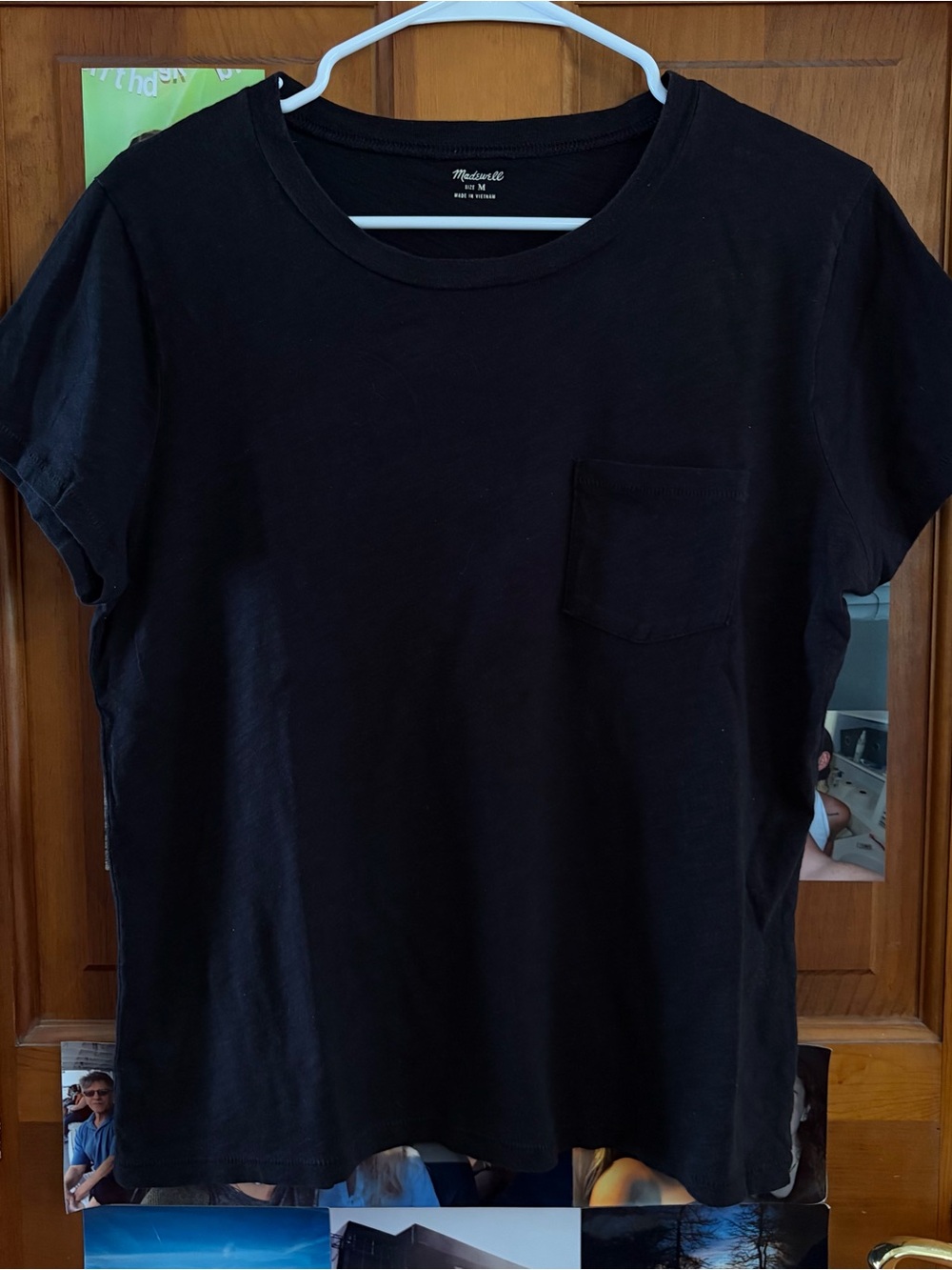 Madewell Women’s Black Short-Sleeve Pocket Tee